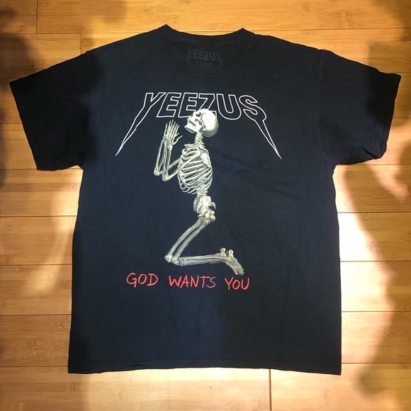 YEEZUS KANYE WEST 2013 Tour “GOD WANTS YOU” merchandise T-Shirt. Size Medium - Picture 2 of 4